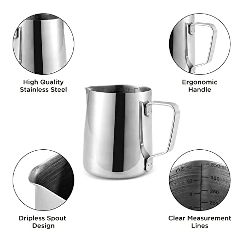 Milk Frothing Pitcher, 12 oz view 3