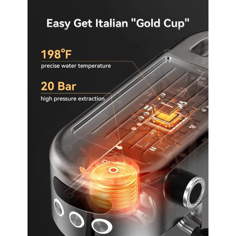 20 Bar Compact Espresso Machine view 2