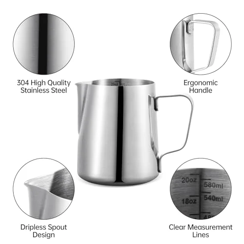 Milk Frothing Pitcher, 20 oz view 3