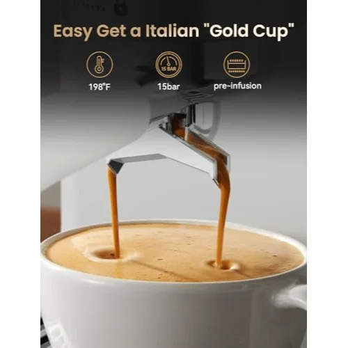 Espresso Machine with Pressure Gauge view 4
